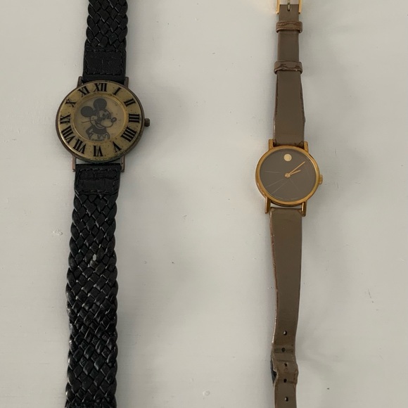 Fossil and Movado Accessories - Fossil/Disney Mickey Mouse & Movado Museum Watches - HTF Vintage